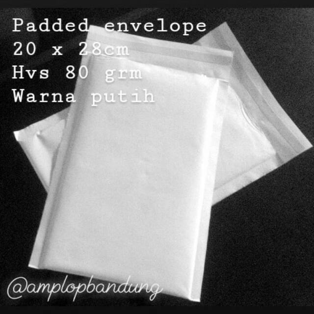 

Amplop putih padded envelope bubble mailer 20cm x 28cm