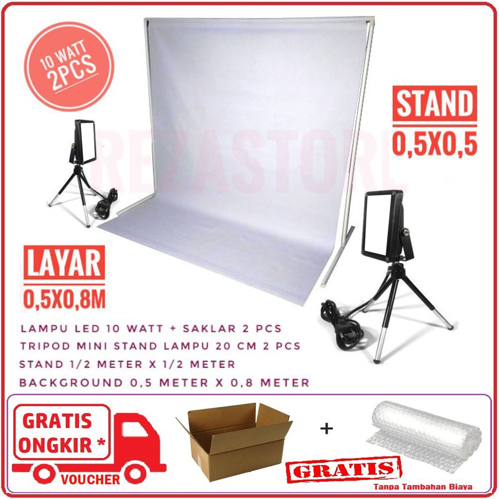 Lampu Studio mini 10 Watt untuk foto produk