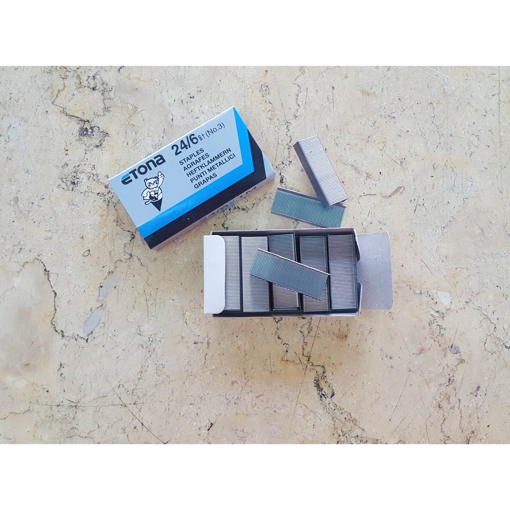

Isi Hekter Staples ETONA 24/6 No.3 isi 10 Baris