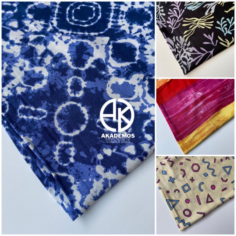 Kain Katun Rayon Viscose Motif Import