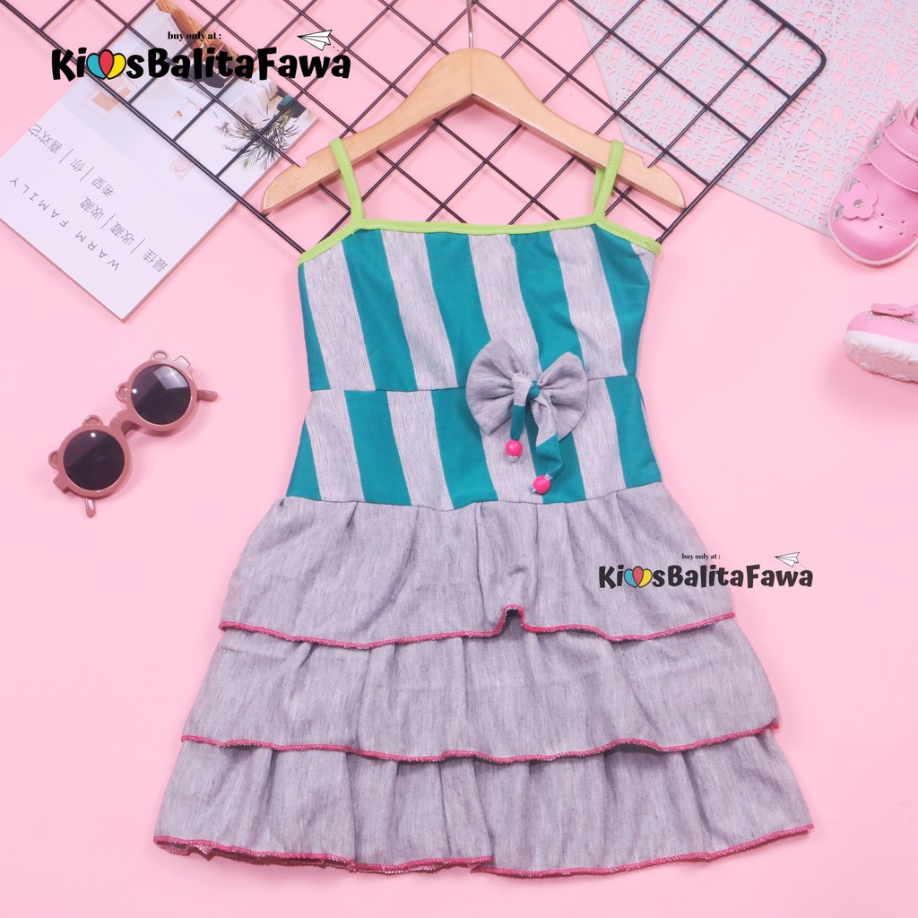 Dress Valerie uk 5-6 Tahun / Dress Anak Dress Yukensi Tanktop Kaos Anak Dress Import Dress AnakMurah