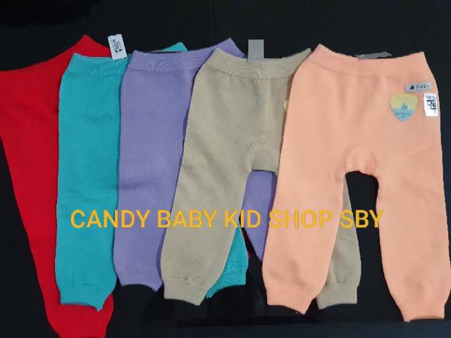 Legging Ruby Baby Stripes Polos S/M/L Leging Murah Halus Bayi