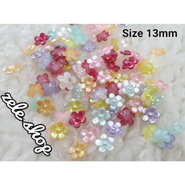 MUTBEL BUNGA 01 WARNA MIX 13MM / HIASAN TASBIH DIGITAL