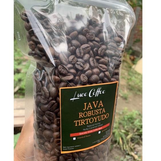 

[DISCOUNT AC843] Kopi Java Robusta TIRTOYUDO 900 gr - Biji atau Bubuk- Luce Coffe Promo