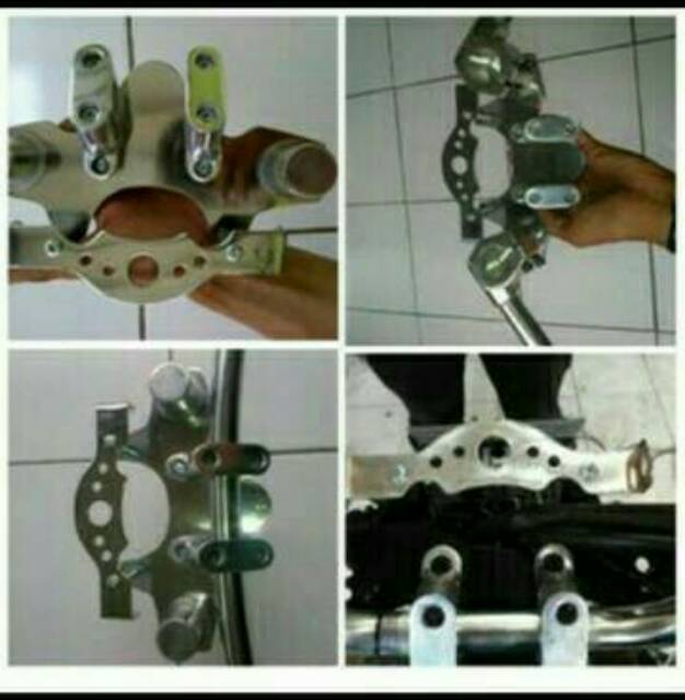 Adaptor Dudukan Stang Matic Honda Beat Vario Scoopy Dan Bebek Supra Revo Blade Cs1 Model Stang Jepit