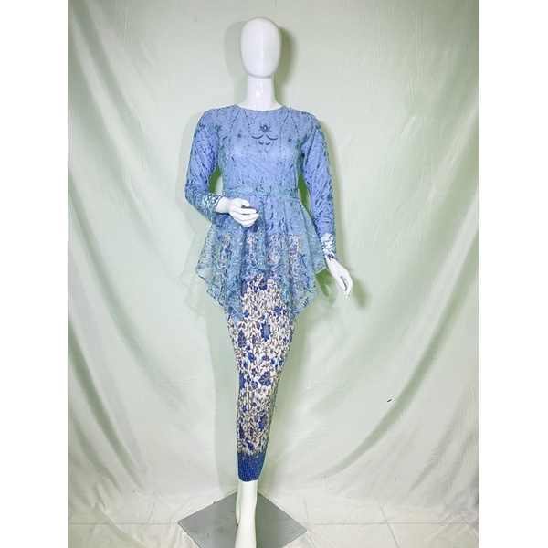 kebaya gomes  kebaya pesta  kebaya wisuda kebaya modren-Baby blue
