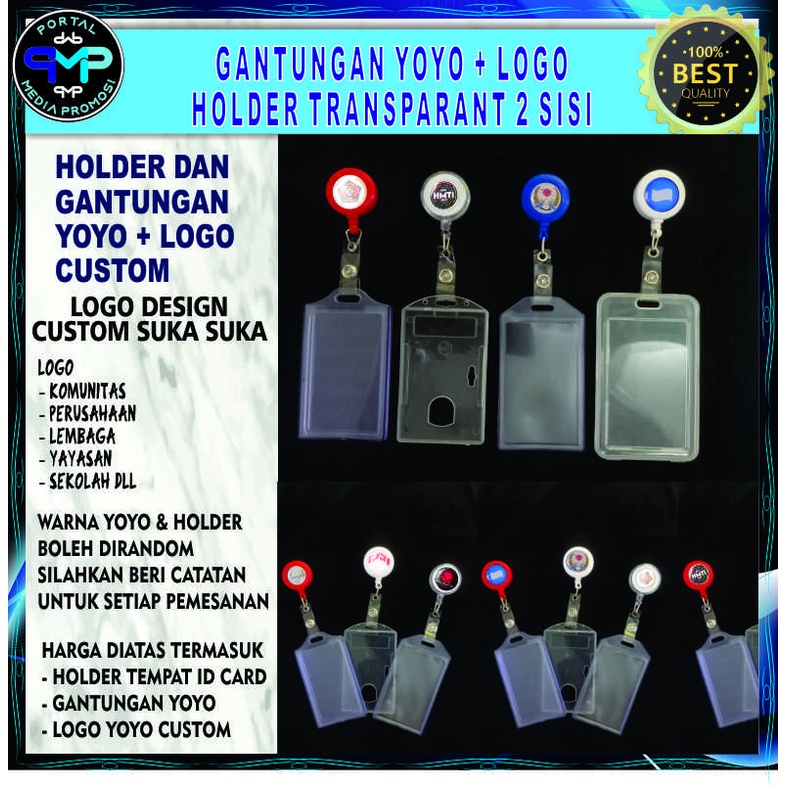 

Holder idcard transparan + gantungan yoyo