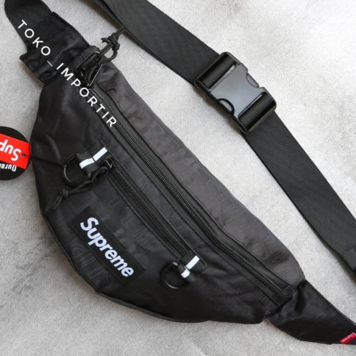 Tas Waistbag Supreme SS19 - Tas Supreme Pria Hitam / Waist bag Pria