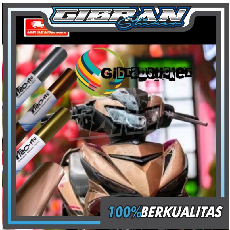 Sticker skotlet motor / Sticker skotlet mobil / Sticker skotlet merk profix warna emas Cooper silver
