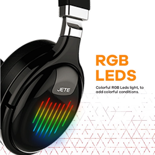 Headset Bluetooth Headphone Bluetooth RGB JETE 13 - Garansi 2 Tahun Rusak Tukar Baru