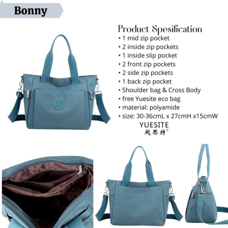 TAS WANITA BAHU SELEMPANG YUESITE BONNY CL OIGINAL LARGE TOTE CYUTEBAGS