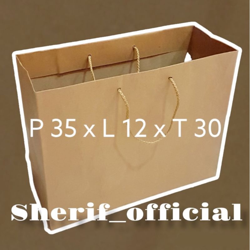 shopping bag 35x30 paperbag polos p35 l12 t30 paper bag coklat shopping bag goodie bag souvenir temp