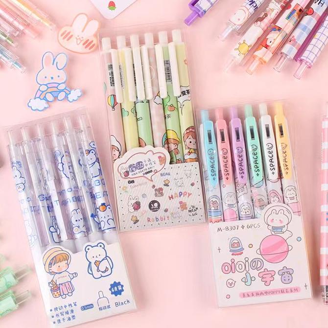 

(COD )NEW_PRODUCT ED - 6 IN 1 PULPEN GEL MEKANIK MOTIF CARTOON / PEN GEL MEKANIK LUCU / PULPEN AESTHETIC produck terlaris