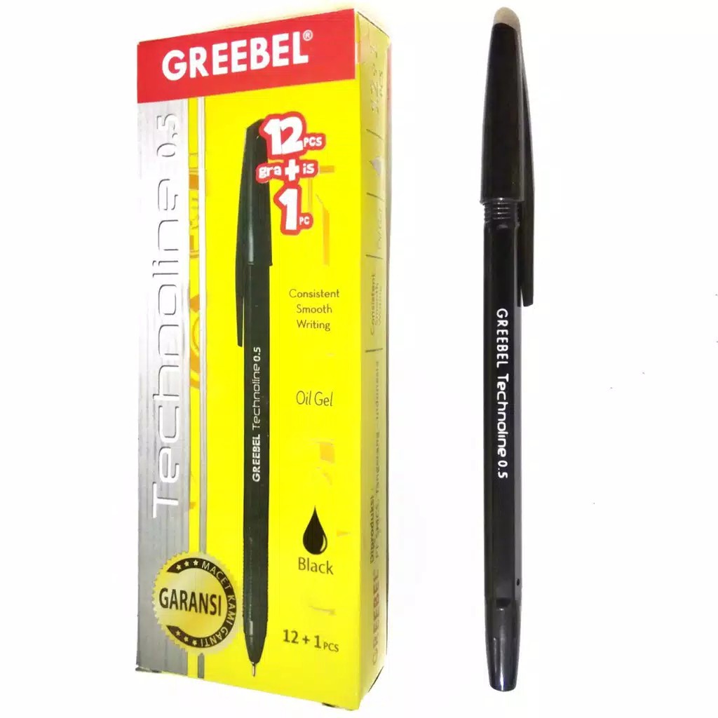 

Greebel Ballpen Technoline 0.5 Hitam / Blue / Red ( Harga 1 Pcs )