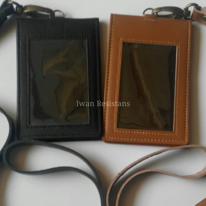 

ID card holder kulit asli,name tag kulit asli ,id card double magnet