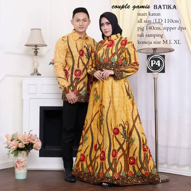 Couple Gamis Batik Jumbo Ld 110cm