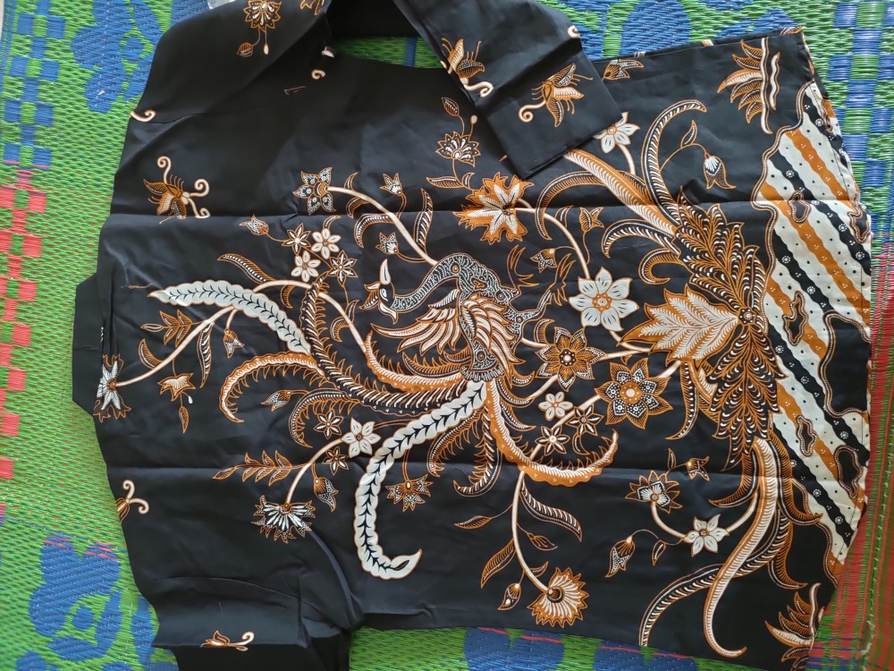 Batik Pria Cendrawasih Sogan Slim Fit Size M - Xxl Batik Solo Katun Primisima Full Furing