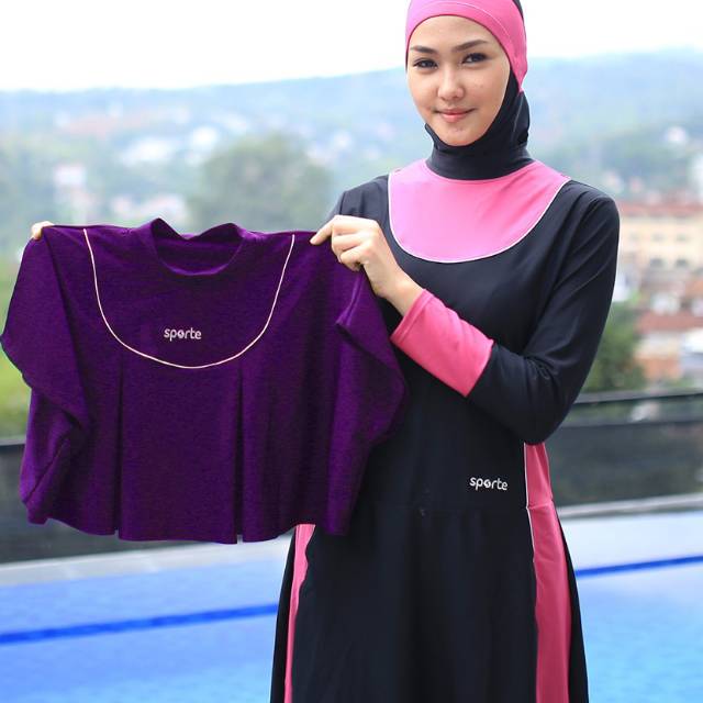 Bolero Renang Rompi Baju Renang Muslimah Bolero Warna Ungu