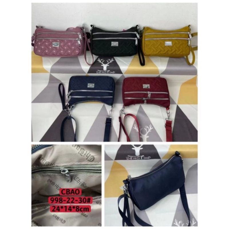 Tas Selempang wanita Origina chibao 998-22 bordir love 2 tali