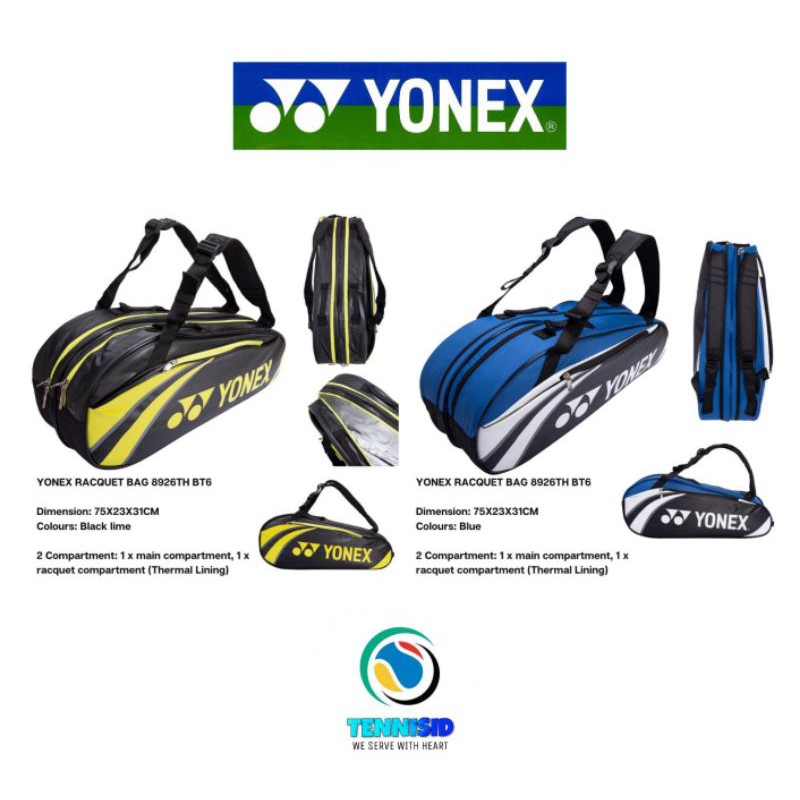 Tas Raket Tenis Tennis YONEX SR8926 BT6 BAG
