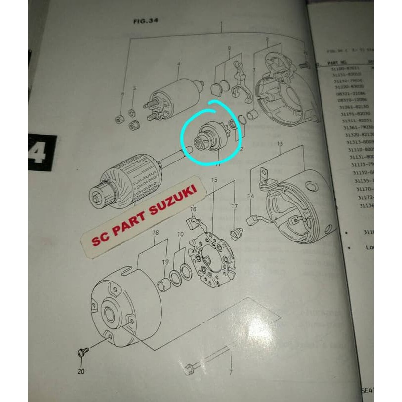 Promo   Bendix switch dinamo stater jimny katana.