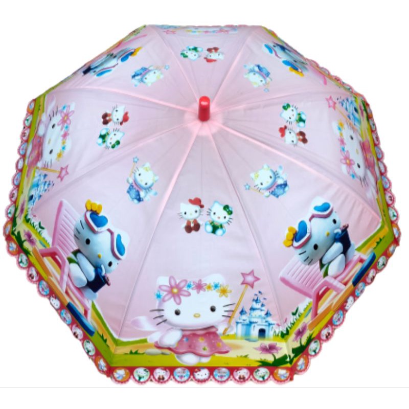 ( NA-007B ) Payung Anak PVC 8 Sisi Renda