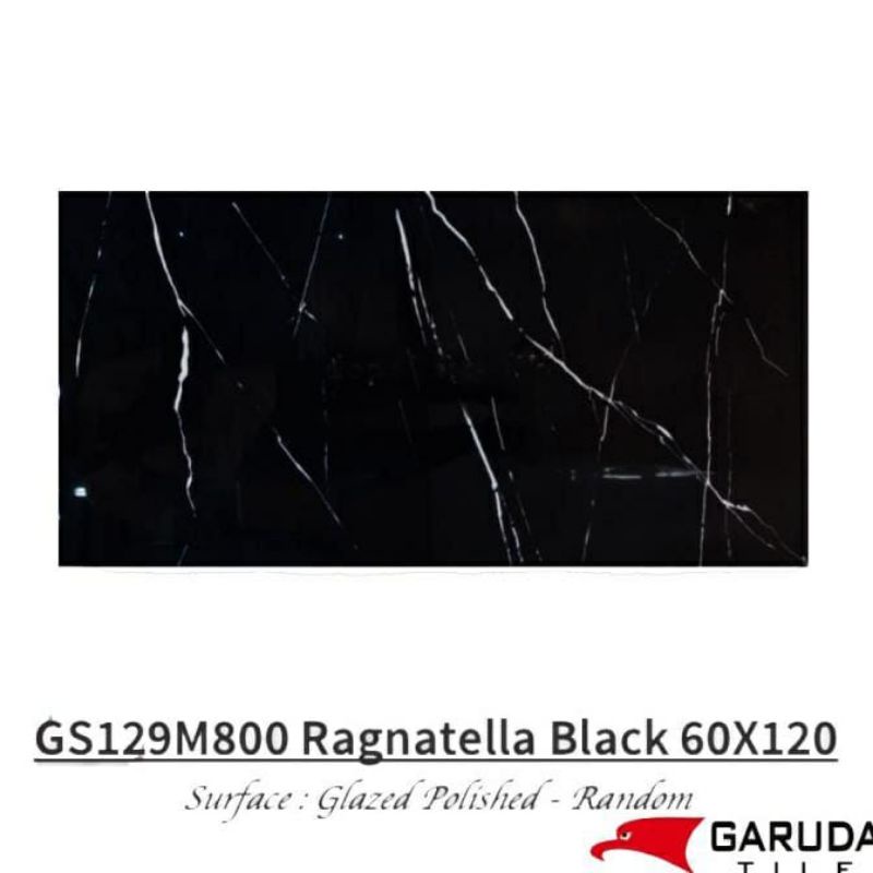 GRANITE GARUDA TILE GS129M800 RAGNATELLA BLACK