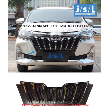 GRILL AVANZA 2019 M/APOLLO HITAM DOFF LIST CHROME JSL