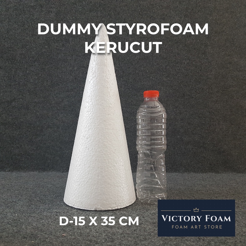 Dummy Styrofoam Kerucut D. 15cm x T. 35cm