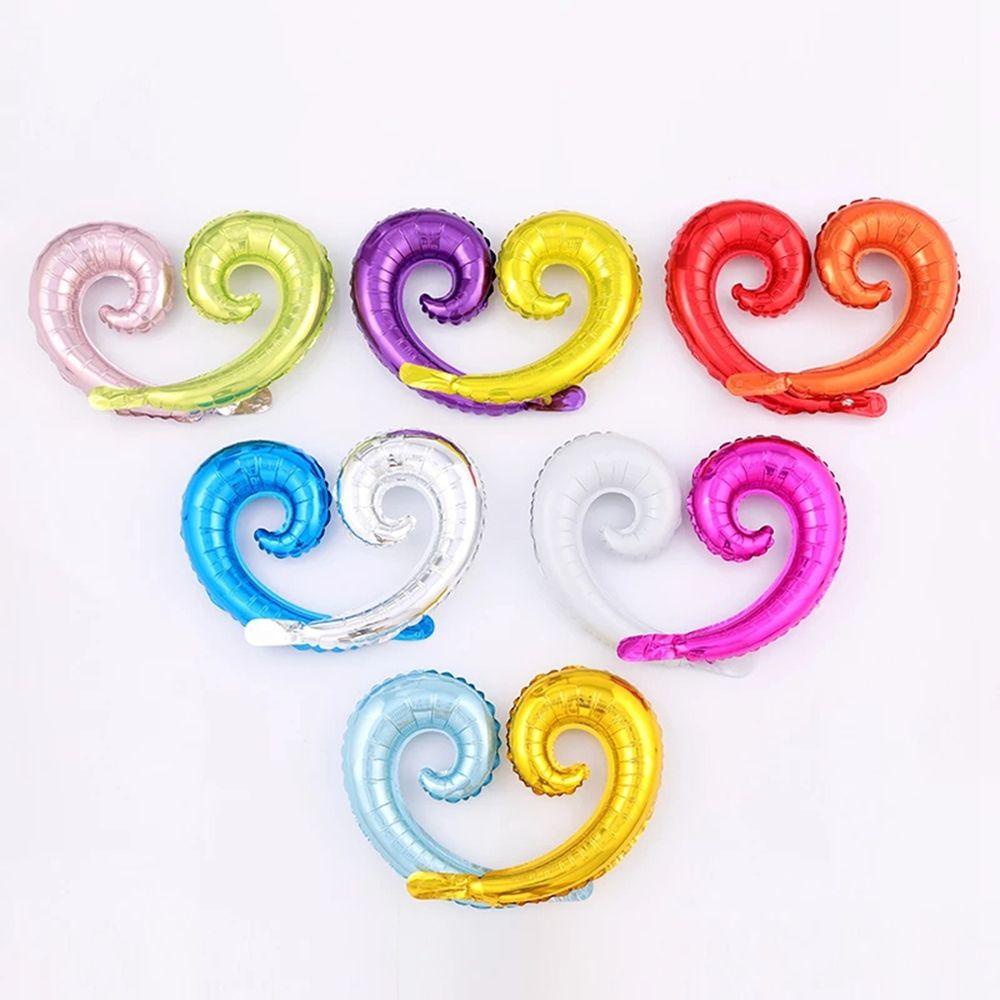 【 ELEGANT 】 Balon Foil Anak Spiral Mainan Anak Dekorasi Pernikahan Perlengkapan Pesta Mainan Tiup