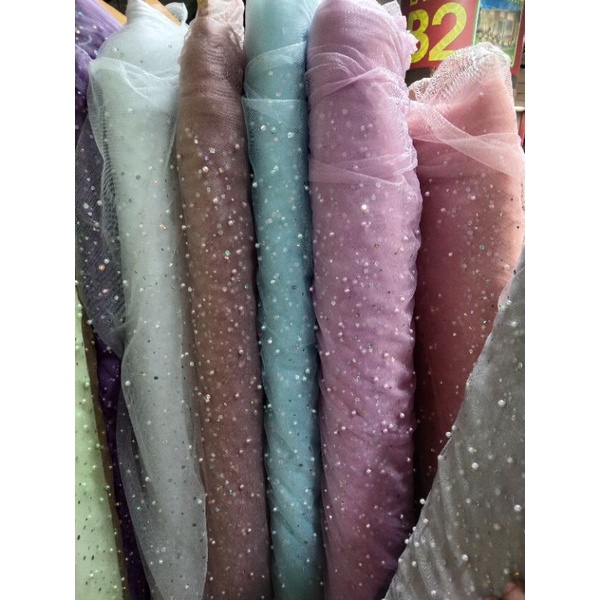 kain/bahan tille cinderella