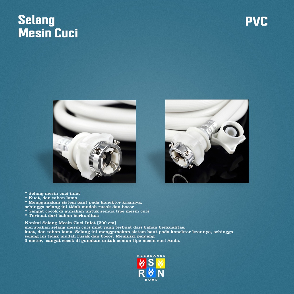 Selang Mesin Cuci Inlet Hose 1M 1.5M 2M 3M 5M/ Selang Pembuangan Air Mesin Cuci High Quality