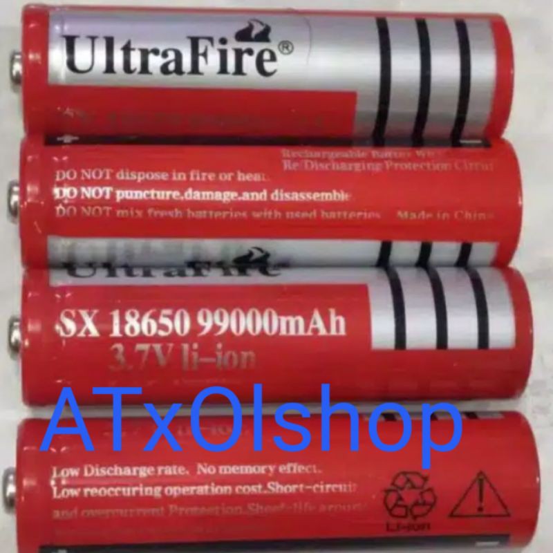 ULTRAFIRE BATERAI SENTER SWATT 18650 9900mah