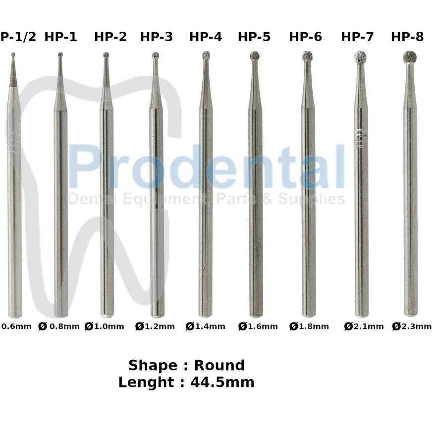 ✷ Dental surgical bur tulang carbide tungsten round fissure bur gigi odontek seperti SS White HP ➤
