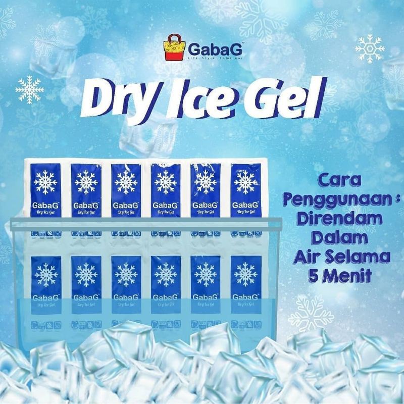 Gabag Dry Ice Gel - Thermafreeze - Ice Gel Lembar isi 12 pcs