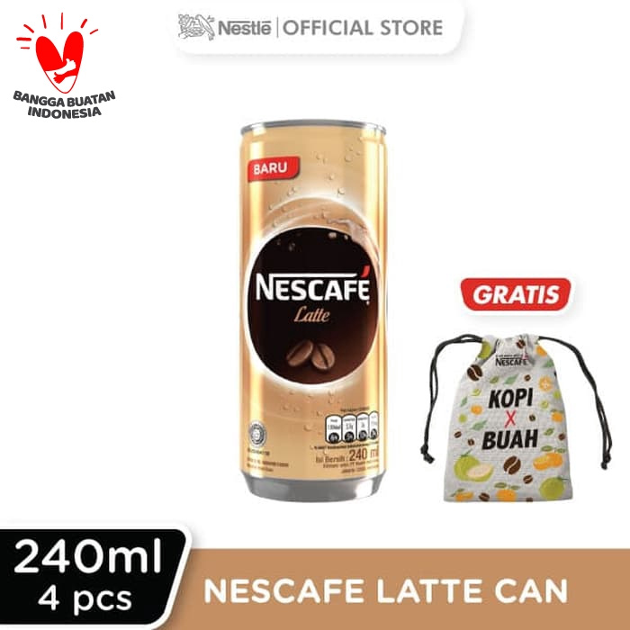 

TERBARU NESCAFE Latte Kaleng 240ml 4 Pcs Gratis Pouch