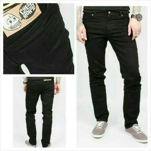 Celana Jeans Panjang Pria Hitam RC Slim Fit Skinny Stretch Cowok 27-38 NR_Outfit Official COD