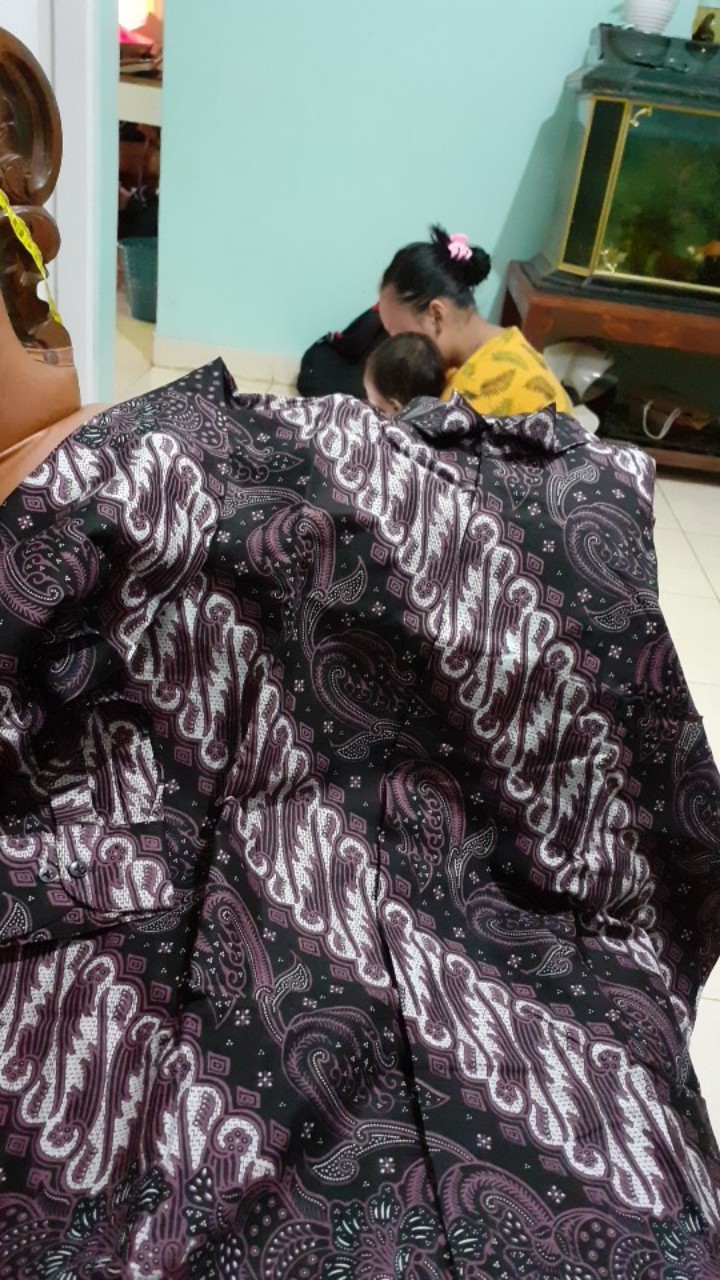 Parang Ungu.kemeja Batik Pria Modern