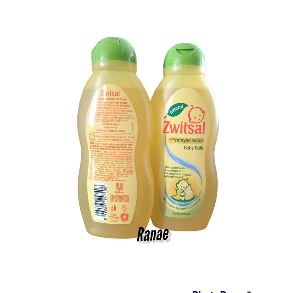 Zwitsal Natural Baby Bath With Minyak Telon