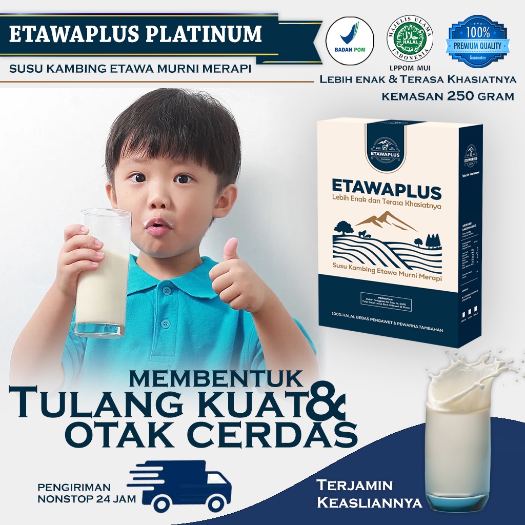 Susu etawa anak / Susu Kecerdasan /  Etawaplus Kolostrum / Etawaplus anak / Etawa anak / Susu Kambing anak / Susu bubuk Etawa /  Susu kemasan 250gram