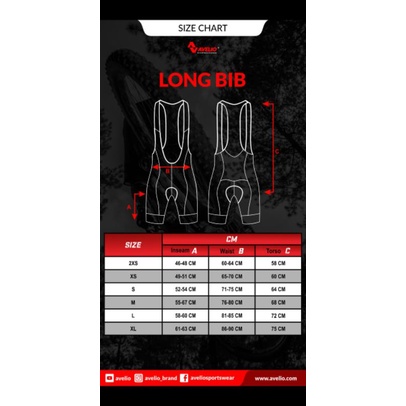 AVELIO BIB LONG pants jersey sepeda aero roadbike celana padding breathable bicycle