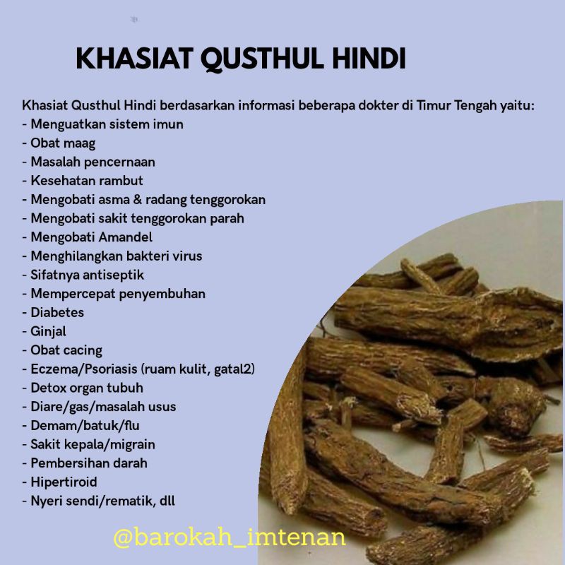 Qusthul Hindi  Kustul Hindi Serbuk Obat Paru-Paru Radang Tenggorokan Isi 50 gr