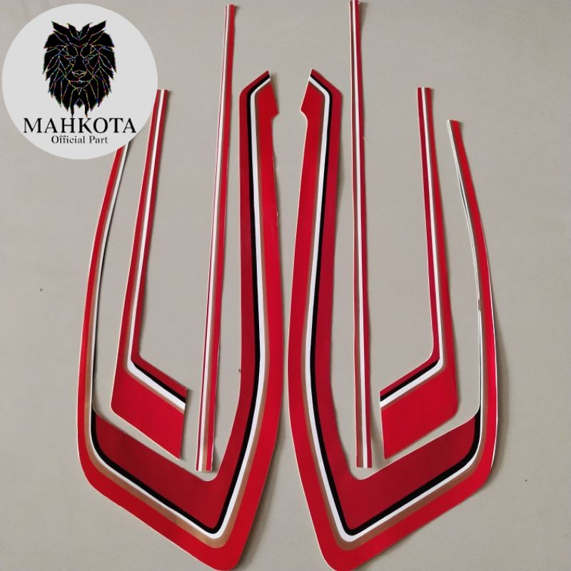 Striping Stiker Polet Sepeda Motor List honda gl pro 1983 merah putih berkualitas termurah Mahkota S