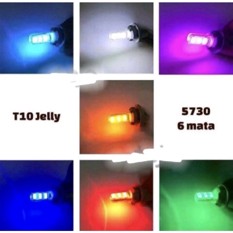 harga 1pcs Lampu led senja kota T10 12V mode kedip strobo sen jelly kedip 6 Led