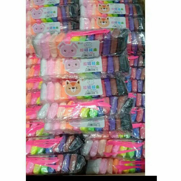 mainan polymer clay/sleme/slaime/bantal isi 12 pcs