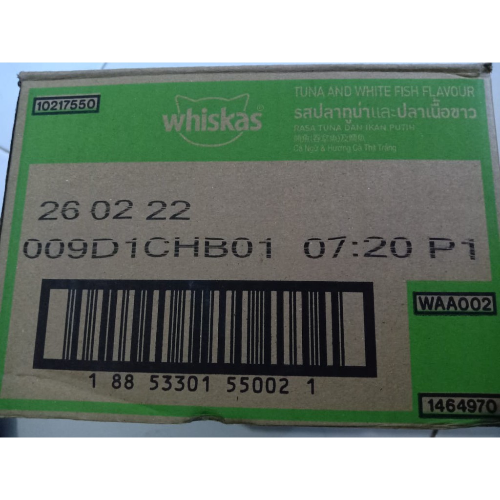 MAKANAN KUCING WHISKAS ADULT POUCH 85 GR ( KEMASAN DUS ISI 24 PCS )