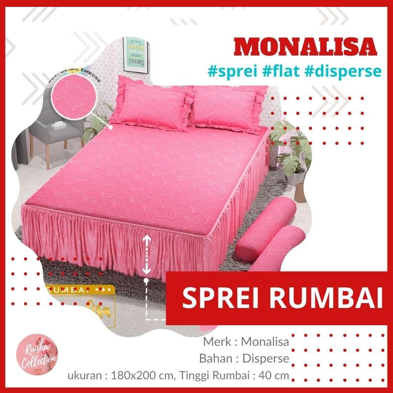 RC Monalisa Sprei Rumbai Emboss Jacquard King 180x200