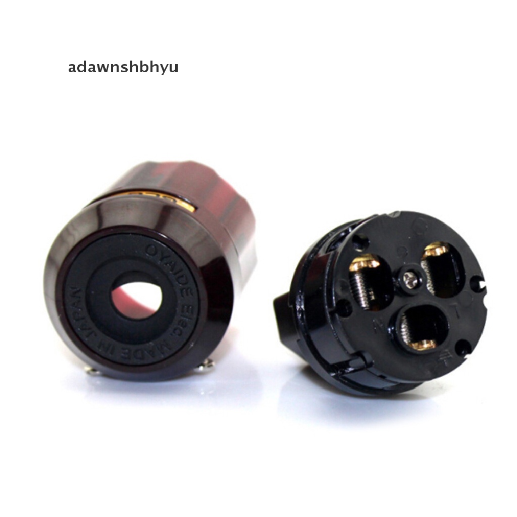 Adawnshbhyu Lapis Emas C-079 IEC Female P-079 Male US Colokan Listrik Konektor Audio Hifi DIY