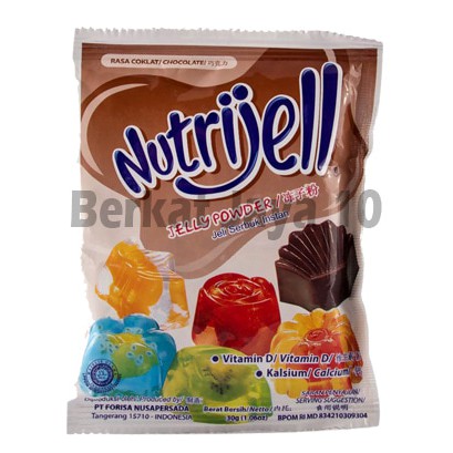 NUTRIJELL JELLY POWDER CHOCOLATE  Nutrijel Jely Coklat 30 Gram MURAH