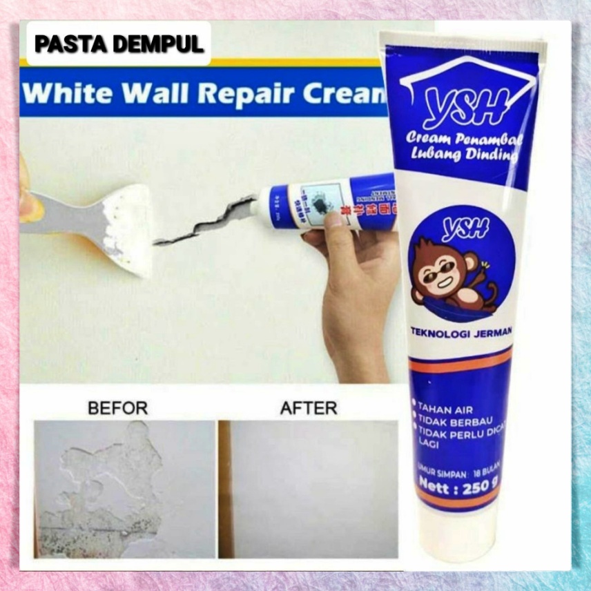 Dempul Tembok Krim Penambal Dinding Waterproof Penutup Tembok Pasta Dempul Wall Repair Cream 4 in 1